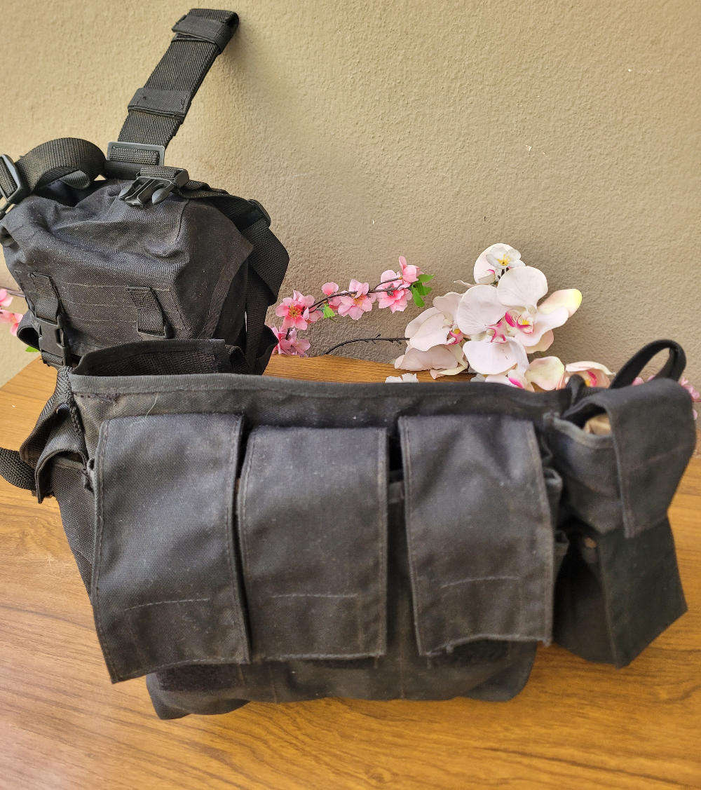 OLD SADF 3-Piece Battle Webbing Lot (As Pictured). Bid Per Lot