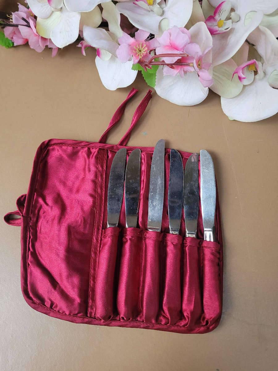 Valuable Silver-Plated Pegasus Dinner Knives Collection In Velvet Wrapper-As Pictured. (Bid Per Lot)