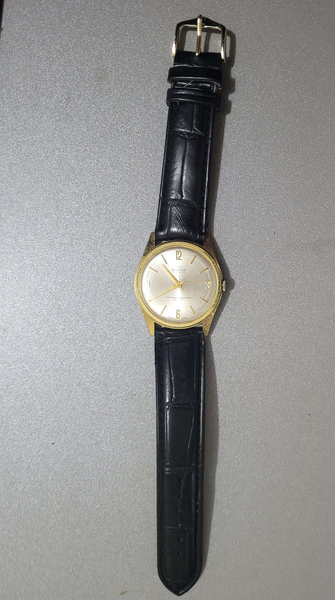 BULER NIVAROX (1262) 17 Jewels Hand-Wound Anti-Magnetic Diamond-Tooled Wrist Watch. WORKING...