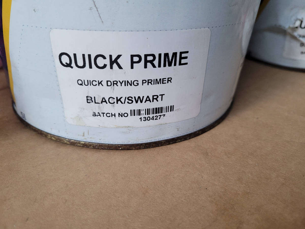 PROMAC Quick-Drying Primer (Black Colour). DENTED. Bid Per Piece-To Take Both