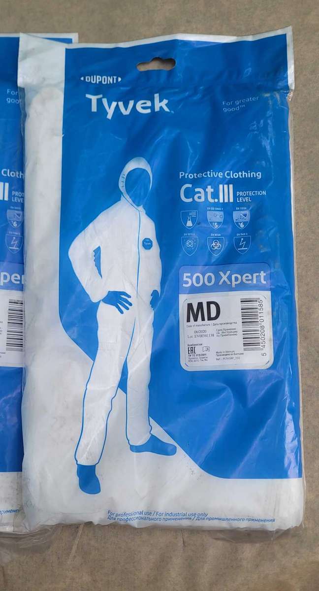 Tyvek 500 Xpert (MD) COVERALL Cat III (Bid Per Lot)