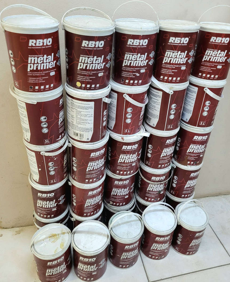 5L  RB10 High Quality (GREY COLOUR) Anti-Corrosive METAL PRIMER. (Bid Per Piece-To Take Both)
