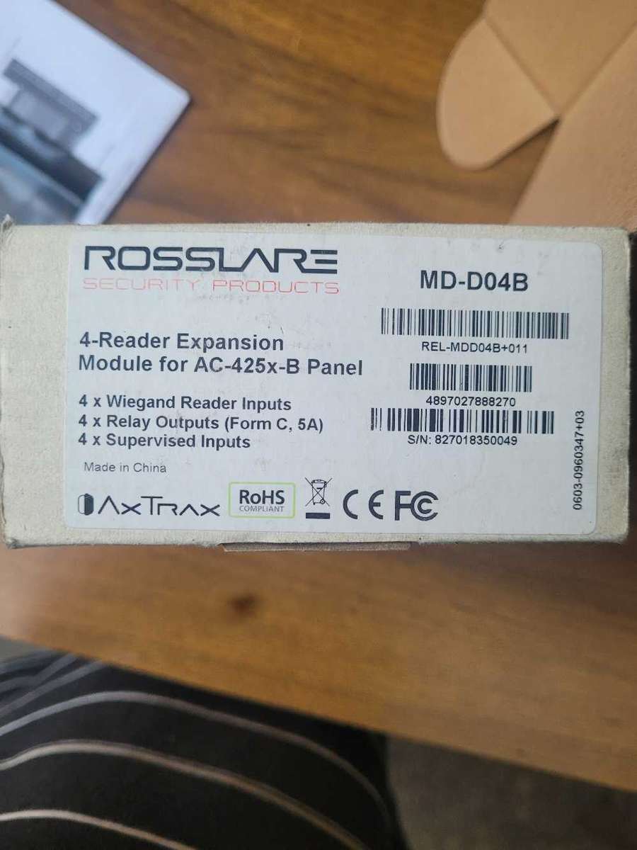 UNUSED ROSSLARE 4-Reader Expansion Module For AC-425xB Panel (MD-D04B)