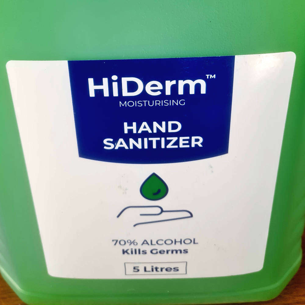 5L LIQUID HAND SANITISER, 70% Alcohol. (Bid Per Piece-To Take All 4x)