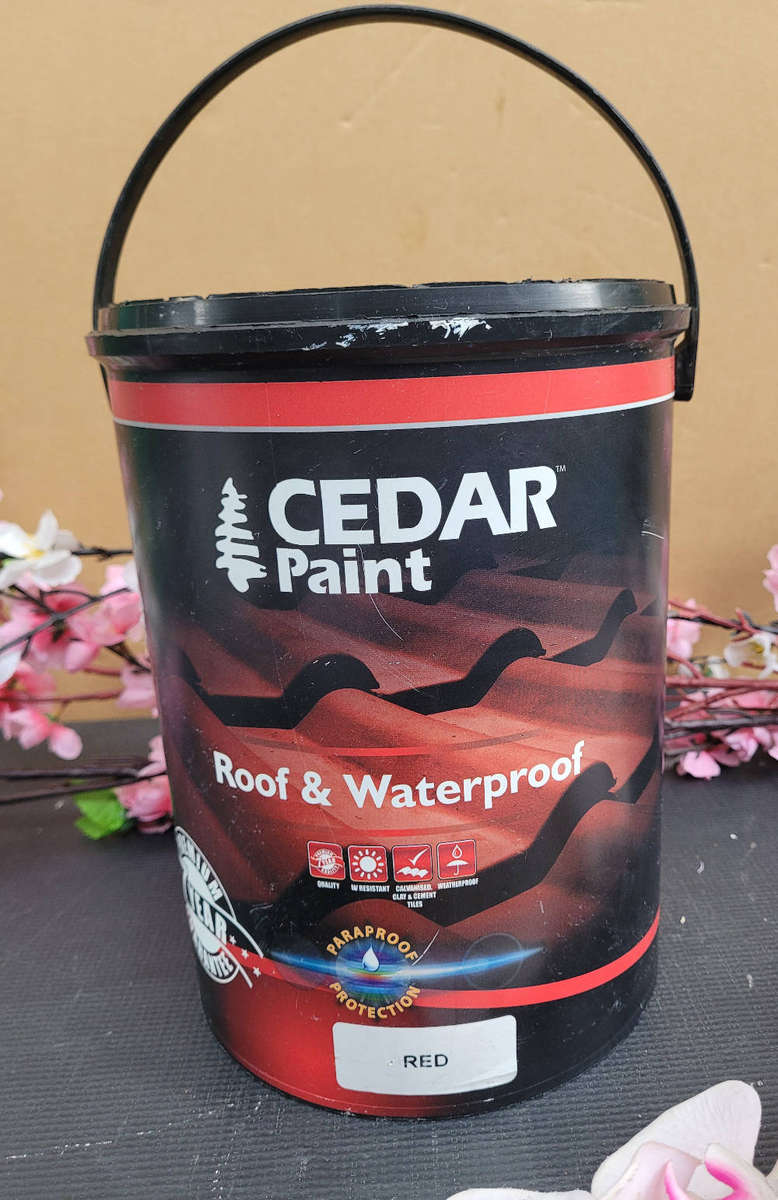 5L Lead-Free Roof & Waterproof Paint. (Red Colour)