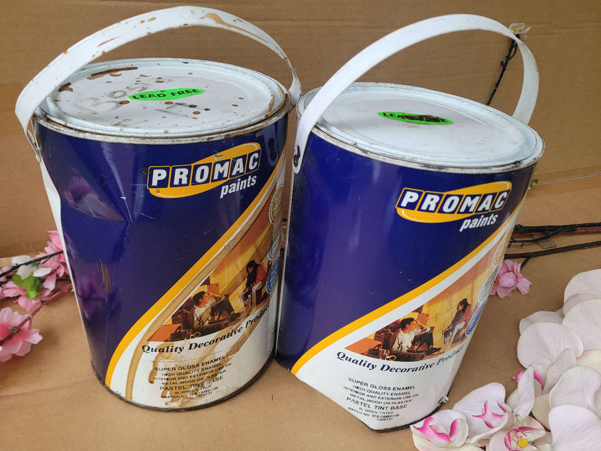UNUSED...PROMAC Super Gloss Enamel (Pastel Tint Base) DENTED As Pictured. Bid Per Piece-To Take Both