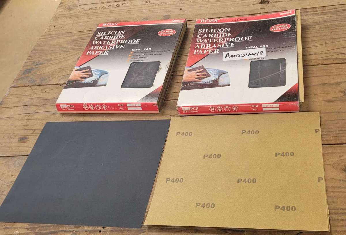 400 Grit WATERPROOF Fine Sanding Paper (Bid per piece - NOT THE WHOLE PACKET)
