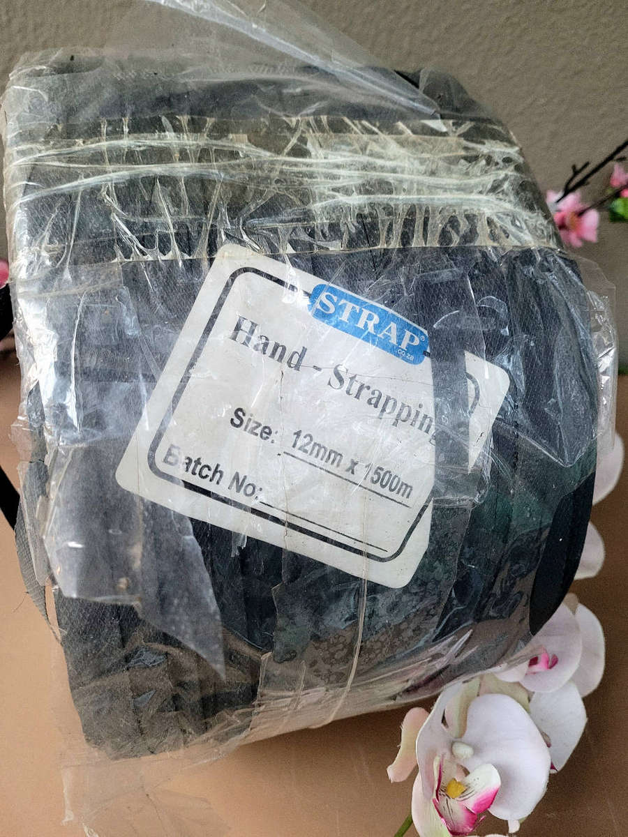 As Used...1500m x 12mm Hand Strapping Roll (In Aging Packaging-As Pictured).