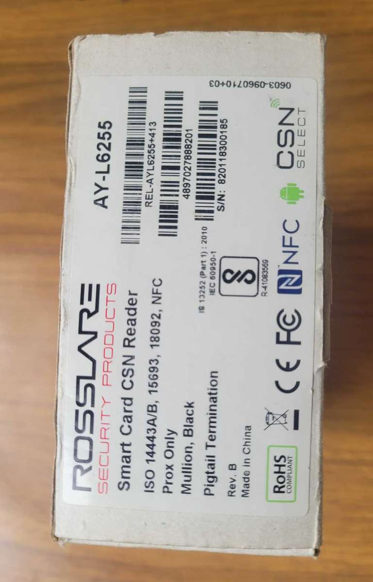 UNUSED... Rosslare AY-L6255 Smart Card Reader. Water And Dust Resistant