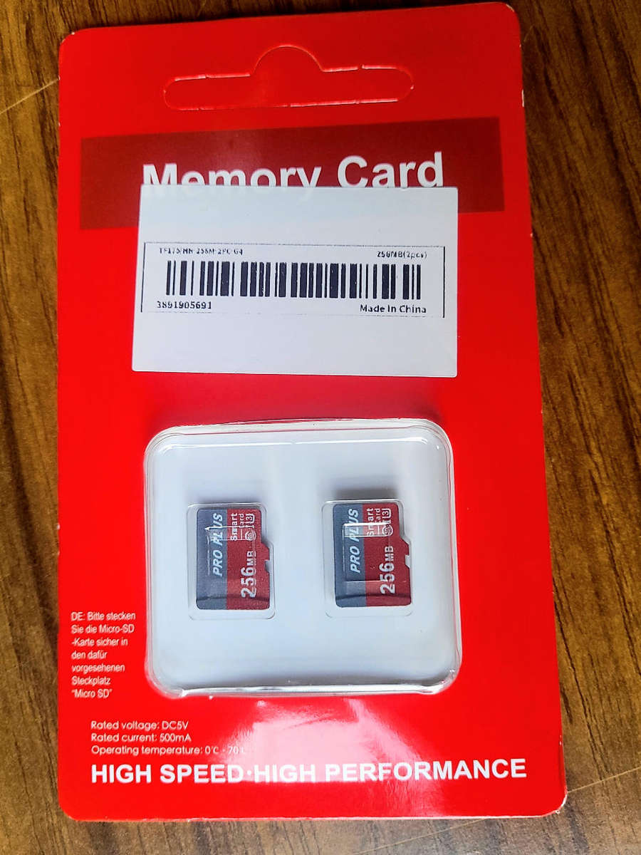 2x256 MB MICRO SD Card Pair. (Bid Per Pair)
