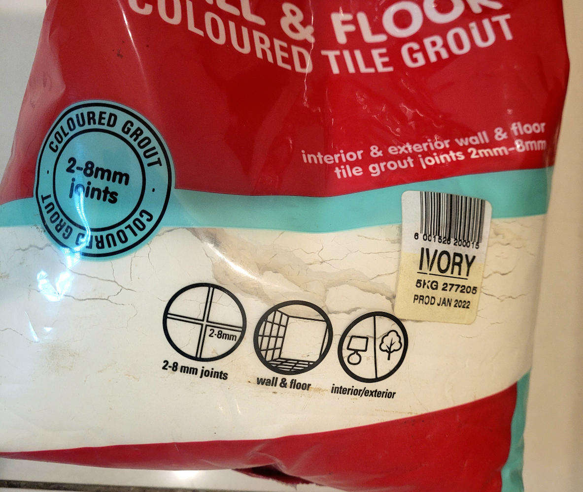 Assorted tile & floor grout lot. Bid per lot.