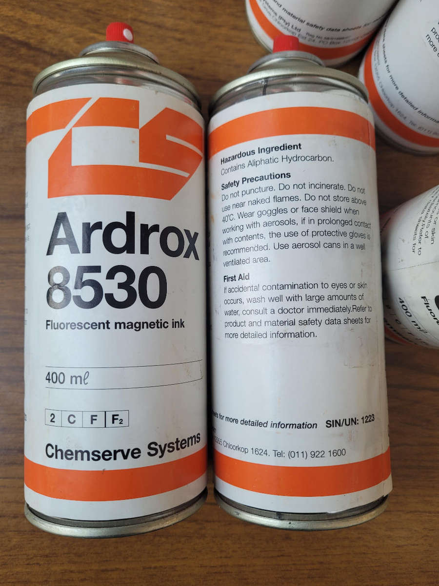 UNUSED... ARDROX Fluorescent Ink Aerosol. (No Cap As Pictured) Bid Per Can