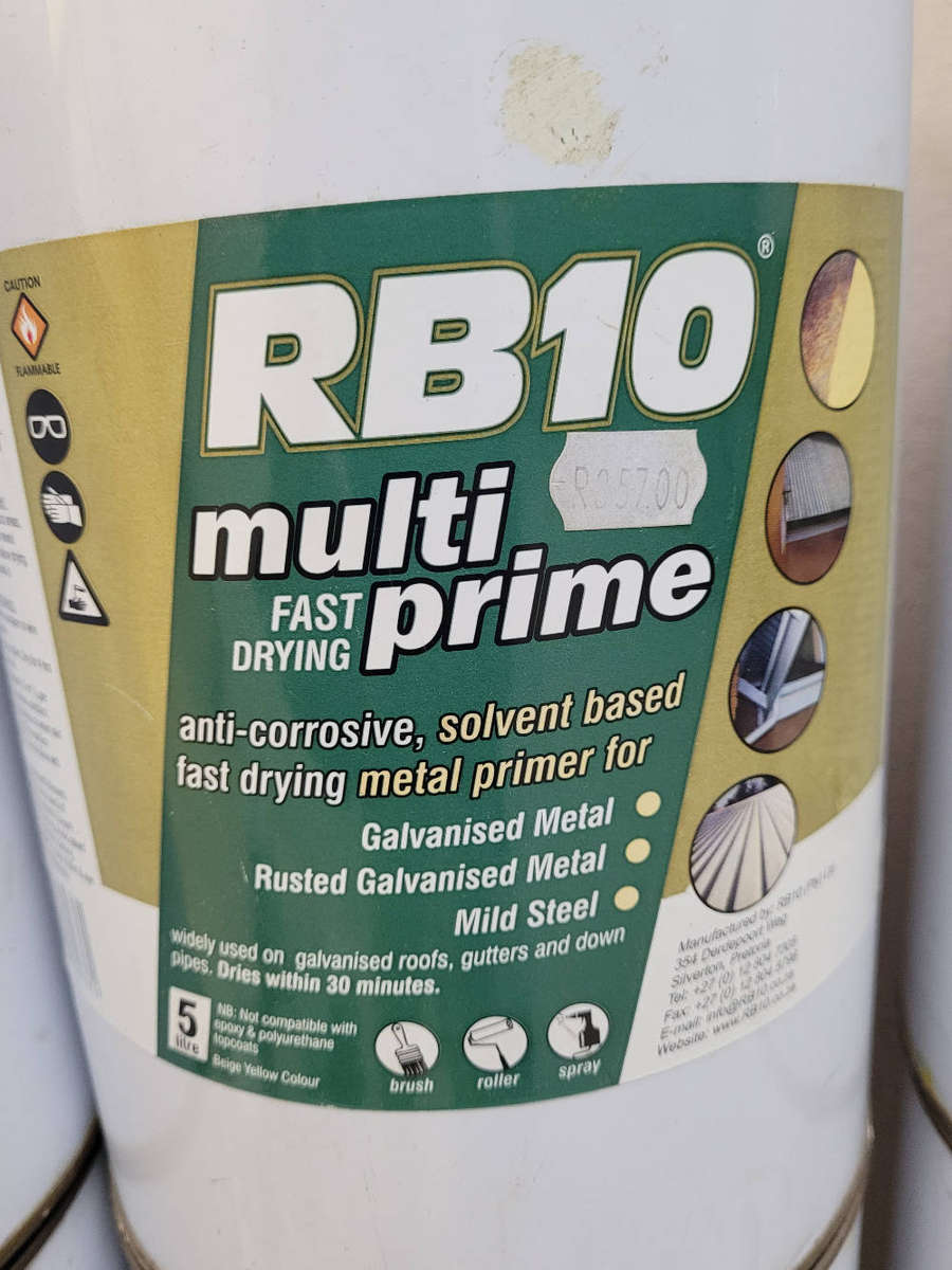 COLLECTION ONLY...5L  RB10 MULTI FAST-DRYING PRIMER (Bid Per Piece-To Take Both)