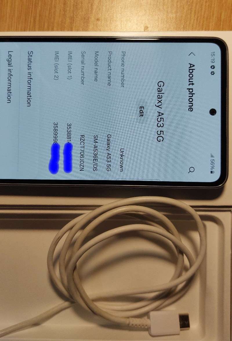 Samsung Galaxy A53 5G in as new condition