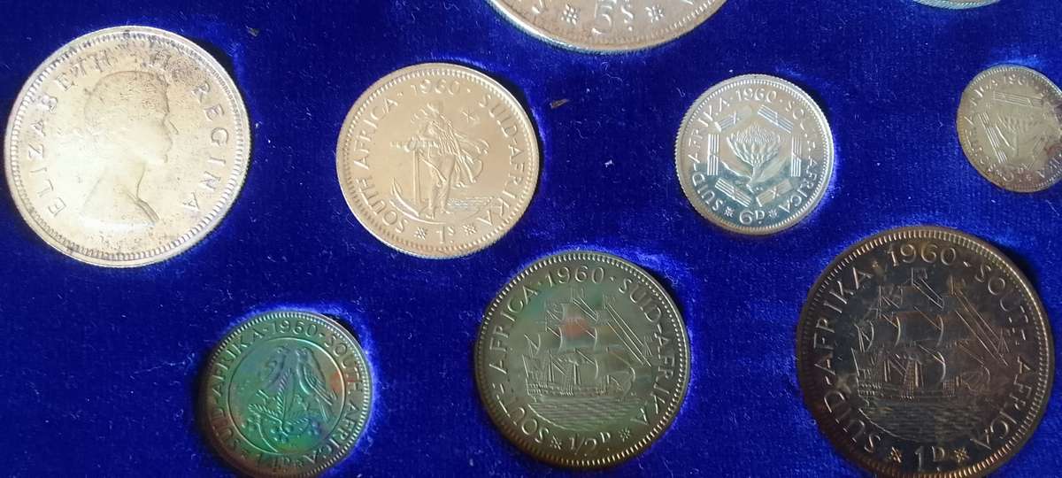 Low start - 1960 RSA PROOF SET IN SA MINT BOX - NO GOLD