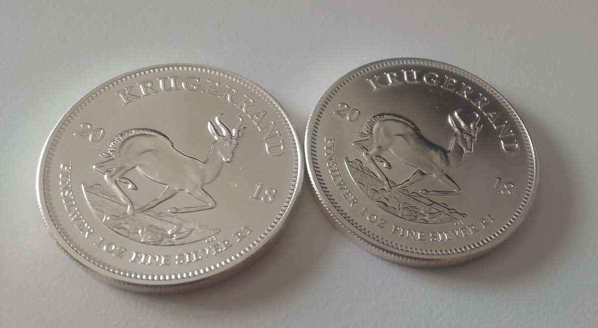 2018 SILVER 1OZ KRUGERRAND (BU) - BUY NOW - bid per coin X2