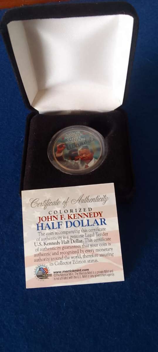2013 Nelson Mandela Father of a Nation - SA Commemorative Coin - JF KENNEDY DOLLAR