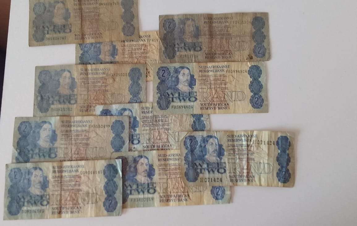 TWO RAND  GPC DE KOCK (80's) - 10 NOTES - BID PER NOTE
