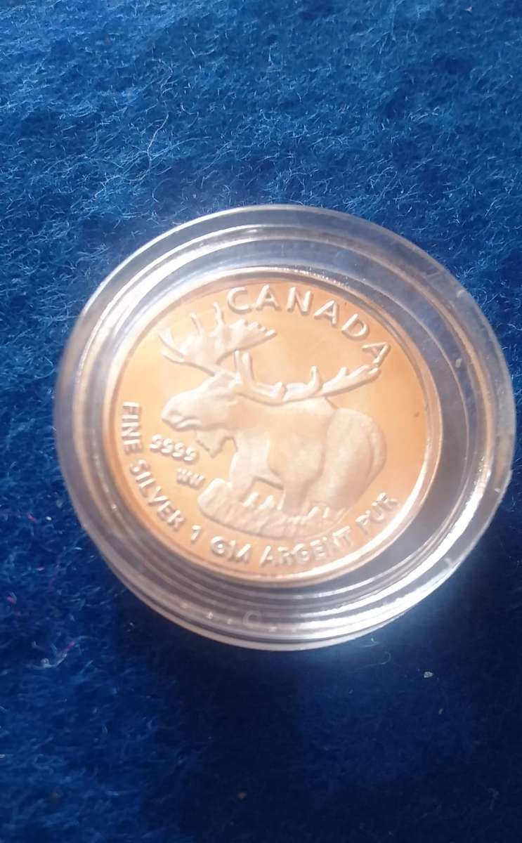 Silver Tickey: Canada Wild Life Fine Silver One Gram Coin (1 gm) - In Capsule