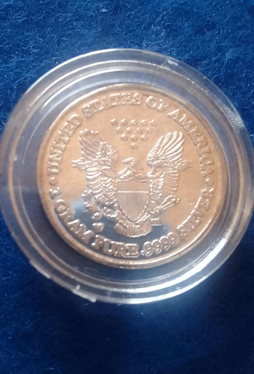Silver Tickey: USA Fine Silver One Gram Coin (1 gm) in Capsule