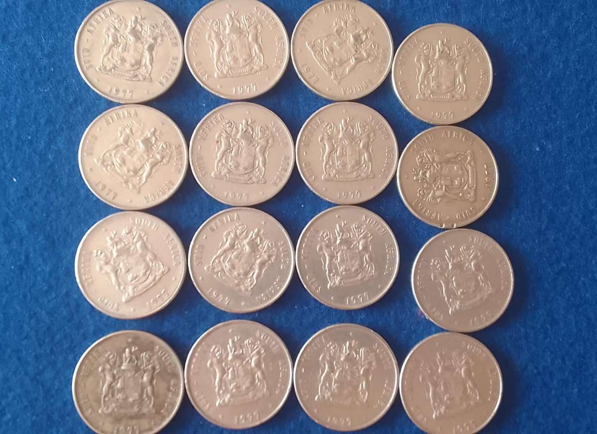 1977 RSA ONE RAND (R1) NICKEL COINS - BID PER COIN