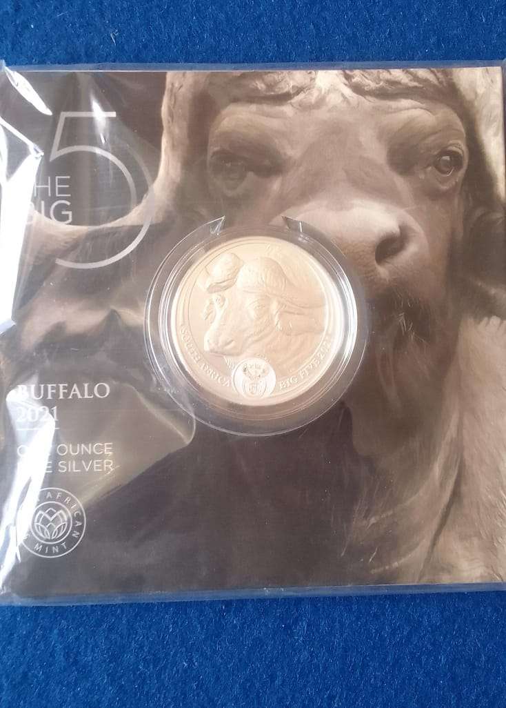 SILVER SPECIAL - LOW START!  2021 BIG FIVE UFFALO COIN - IN SEAL BLISTER PACK -