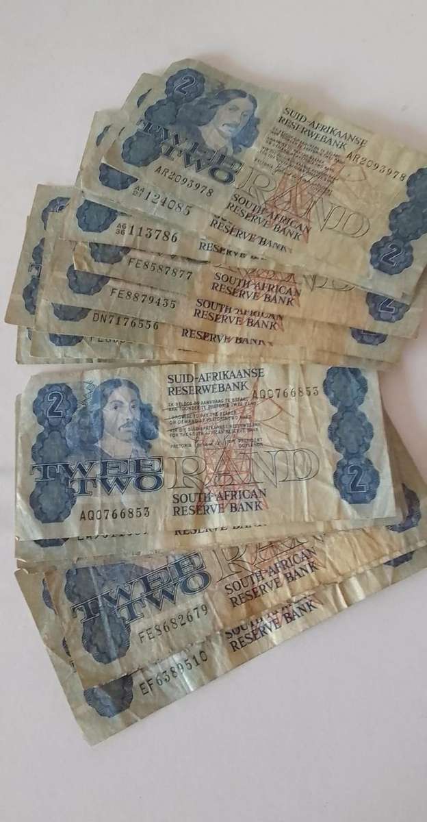 TWO RAND  GPC DE KOCK (80's) - 20 NOTES - BID PER NOTE - WELL CIRCULATED