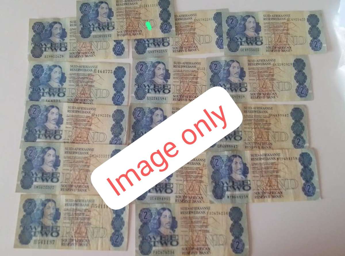 TWO RAND  GPC DE KOCK  - 14 NOTES - BID PER NOTE - FAIR CONDITION