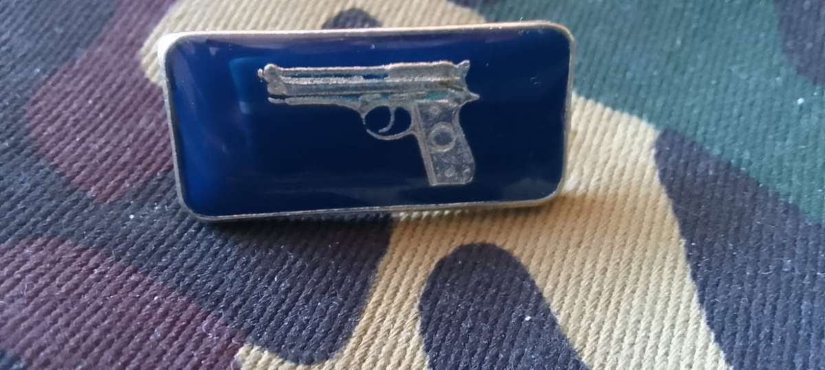 SADF /SA ARMY  MARKSMAN ADVANCE PISTOL  BAR -GOLD