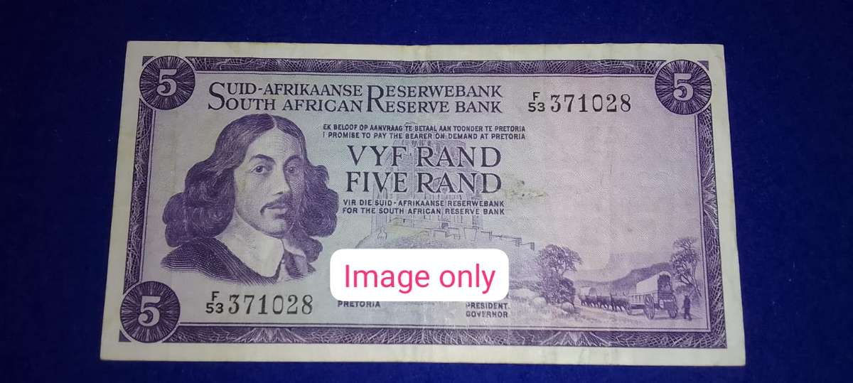 FIVE RAND NOTE RSA - TW DE JONGH