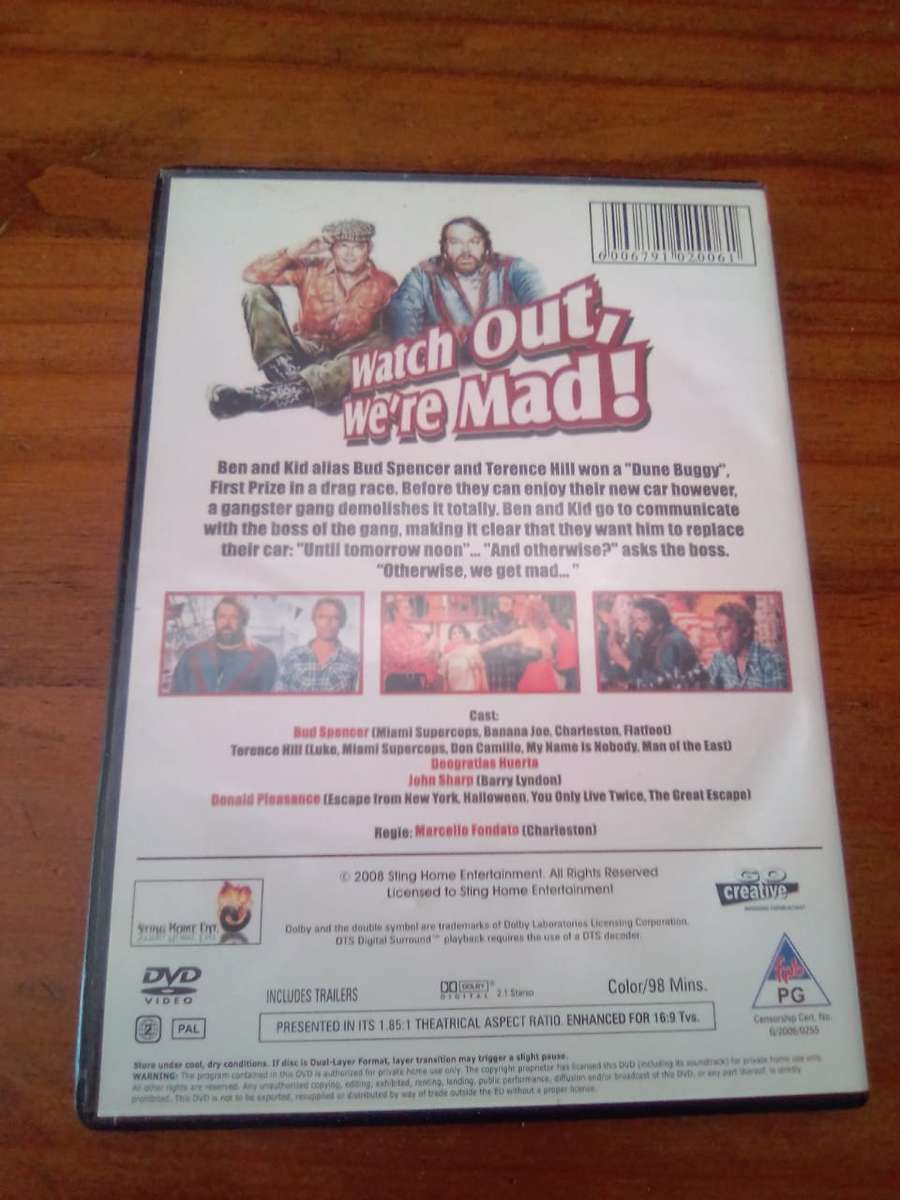 DVD: BUD SPENCER/ TERENCE HILL - WATCH OUT WE`RE MAD - great classical