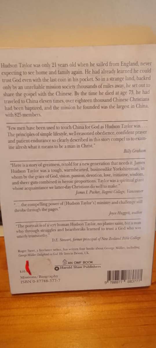 Book: Hudson Taylor - A man in Christ by Roger Steer