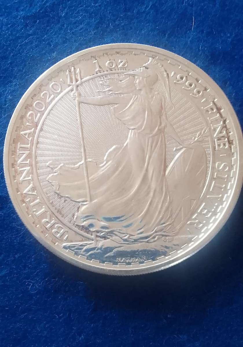 2020 BRITTANIA SILVER 1 OZ DOLLAR,     .999GR SILVER COIN