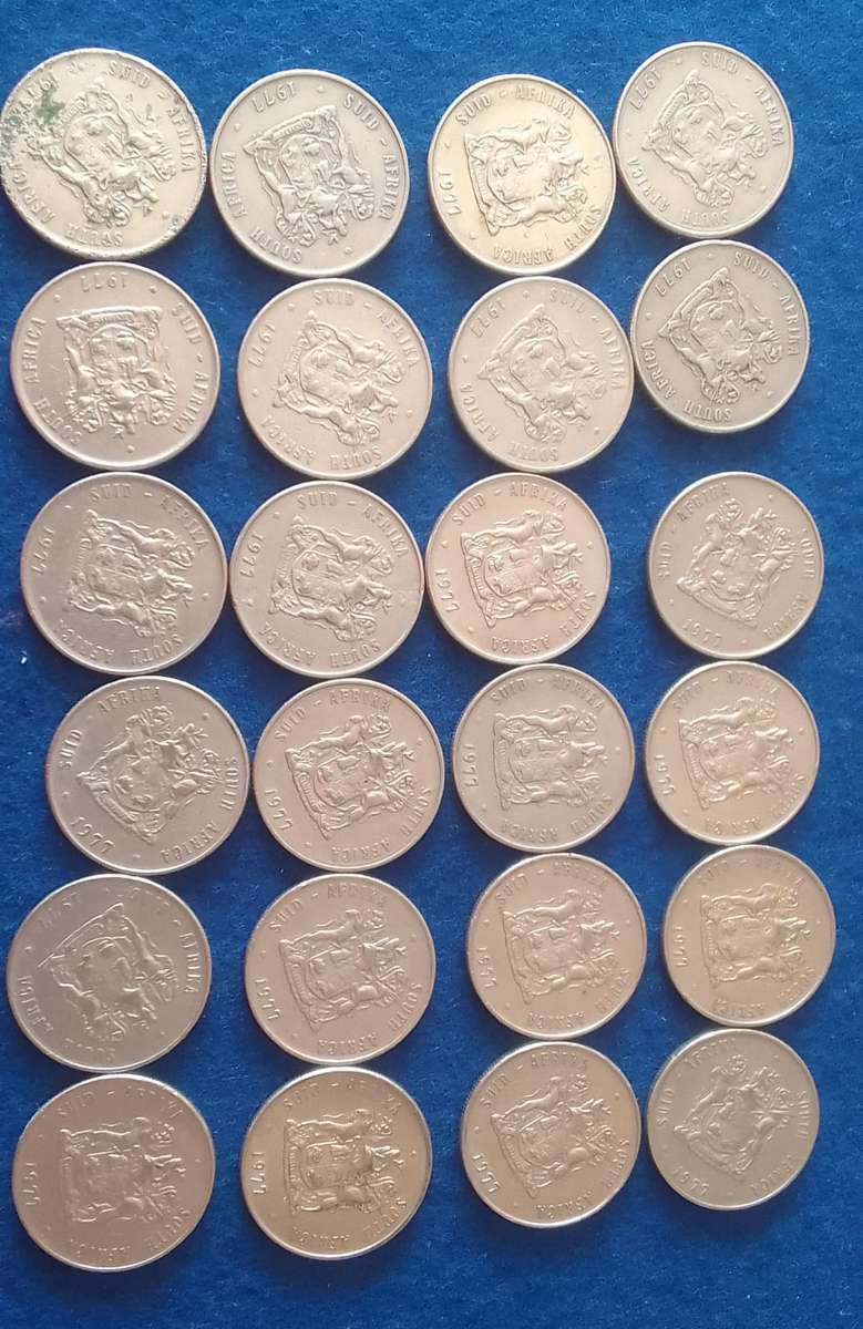 1977 RSA ONE RAND (R1) NICKEL COINS - BID PER COIN