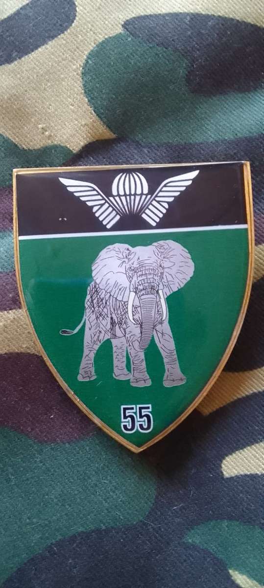 SADF/  SA ARMY 5  RECCE   SHOULDER FLASH NO. 55 - PART OF A LIMITED COMMEMORATIVE SET