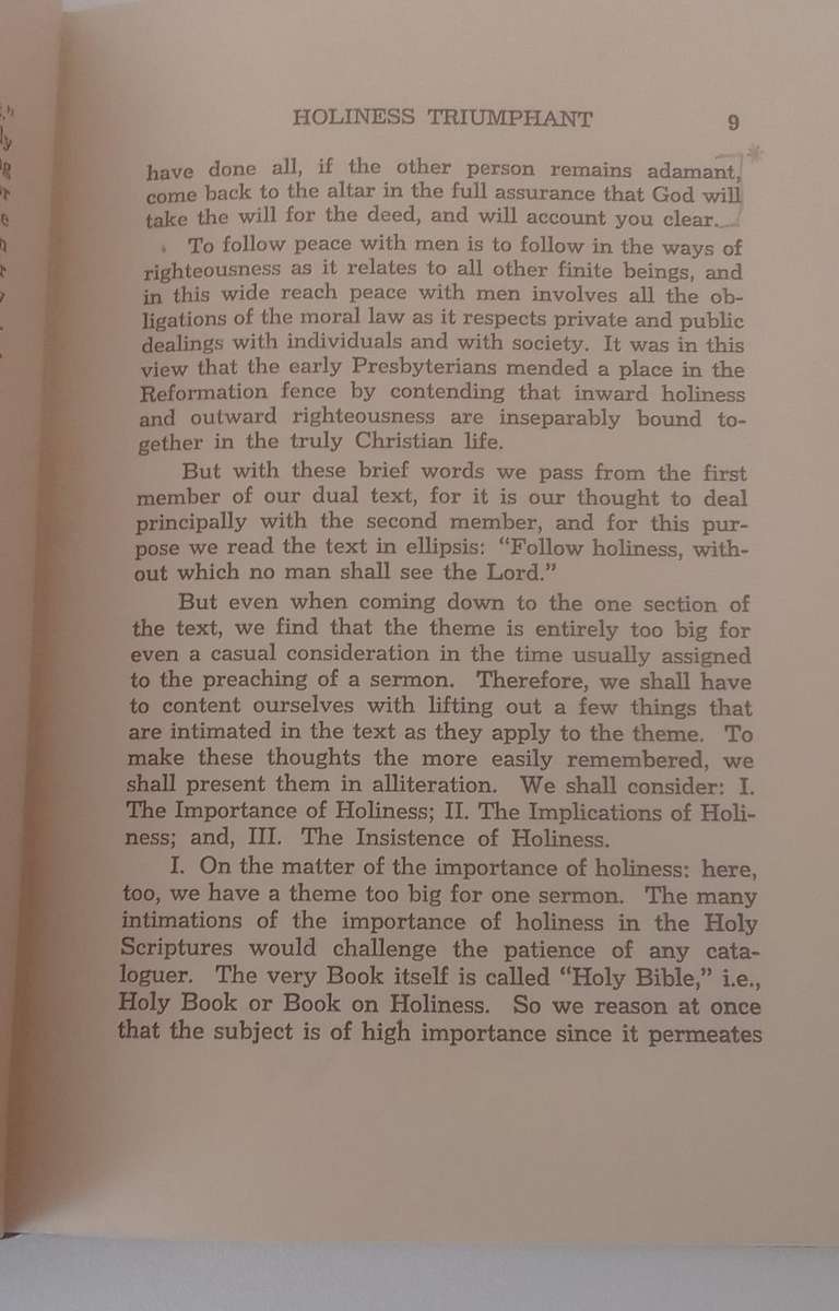 Book: Holiness Triumphunt -JB Chapman