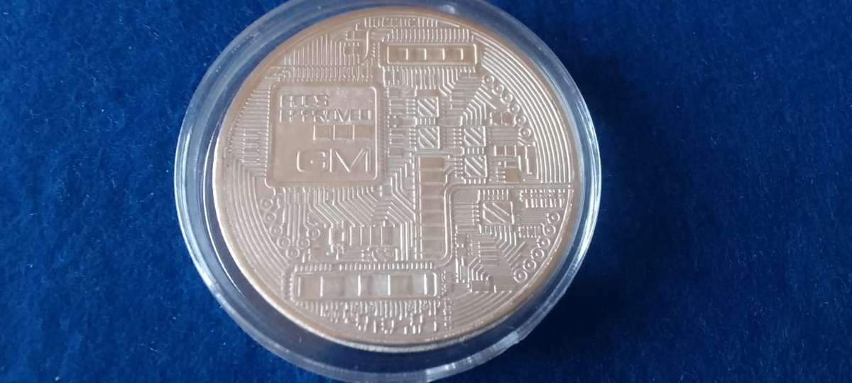silver 1oz BITCOIN - (BU) -  (in capsule)