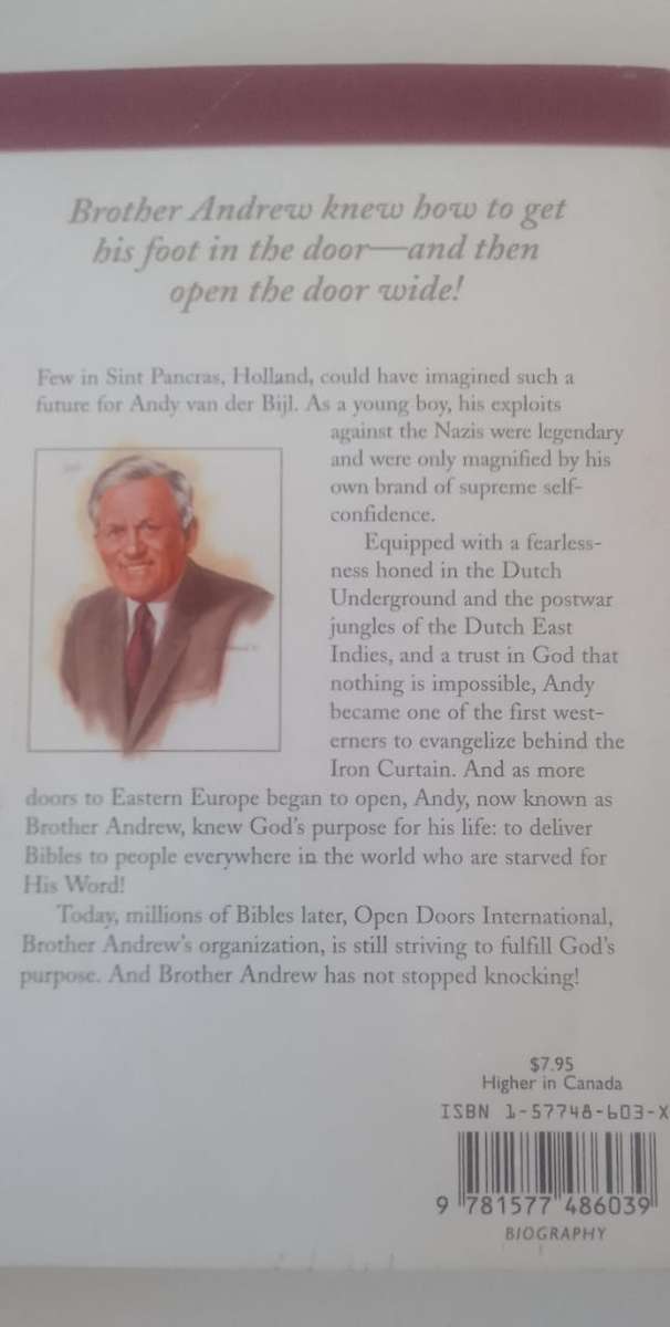 Book: Brother Andrew - God's undercover agent -Heroes of the Faith collection
