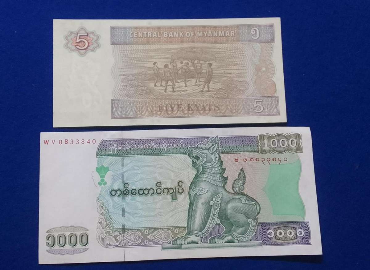 Central Bank of Myanmar banknotes (2 notes)