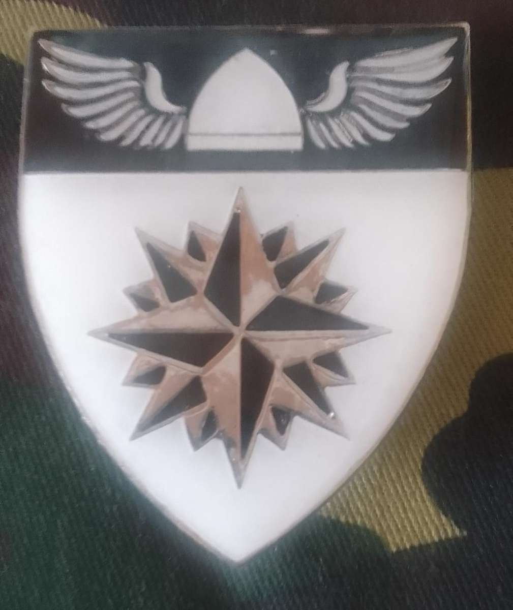 SADF / SA ARMY 4 RECCE SHOULDER FLASH - WITH PINS