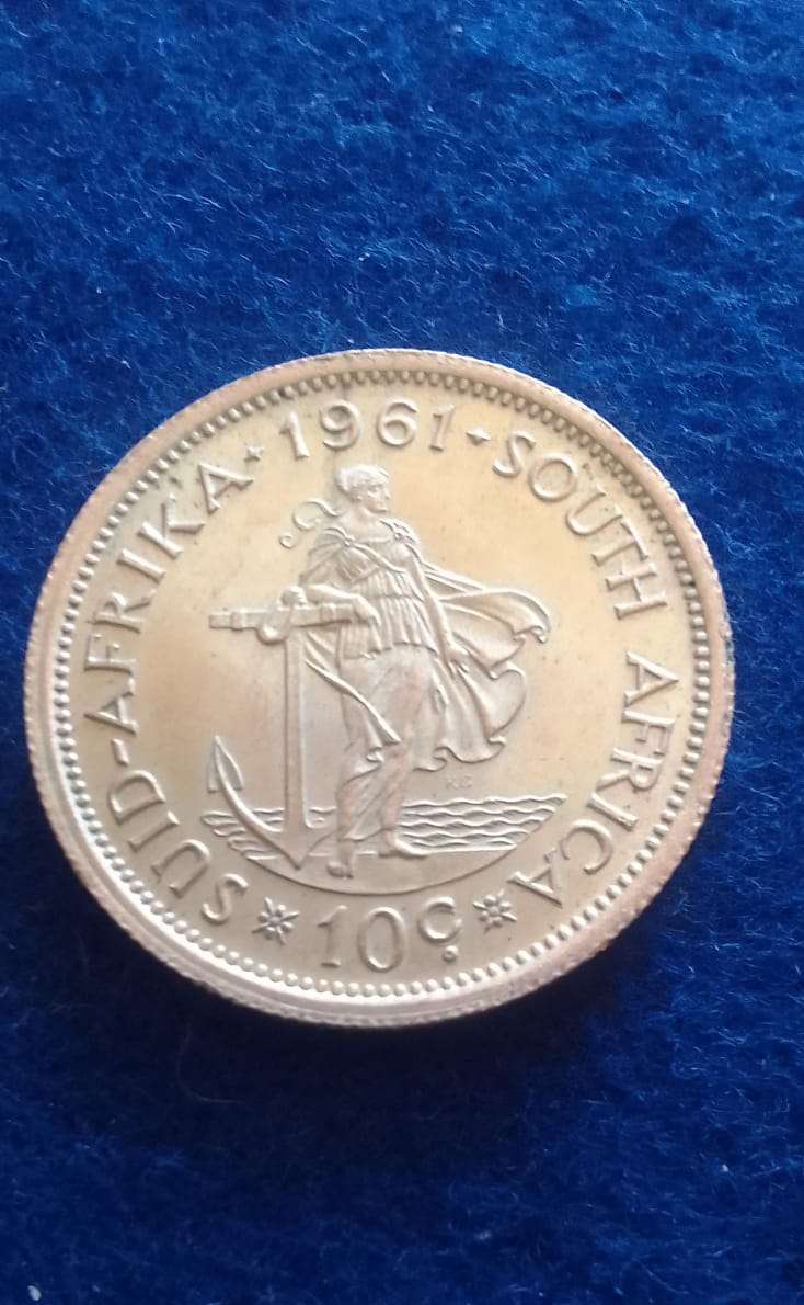 1961 RSA TEN CENT CIRCULATED ****Silver