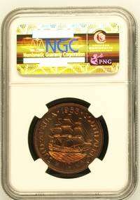 SA 1953 PENNY GRADED PROOF 65 RB BY THE NGC