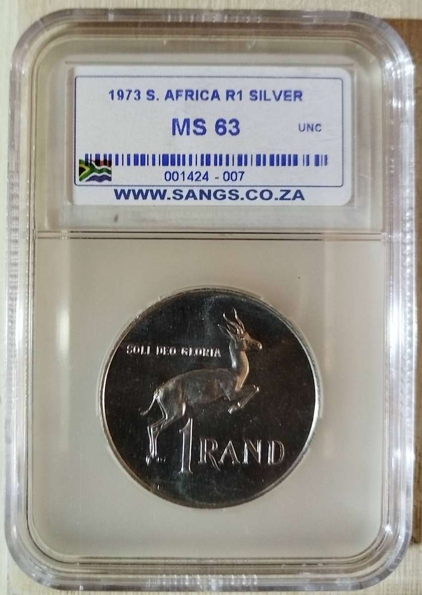 SA 1972 SILVER R1 SANGS GRADED MS 63