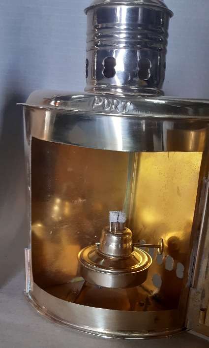 Lanterns. Nautical port and starboard lanterns solid brass. Sold as a pair