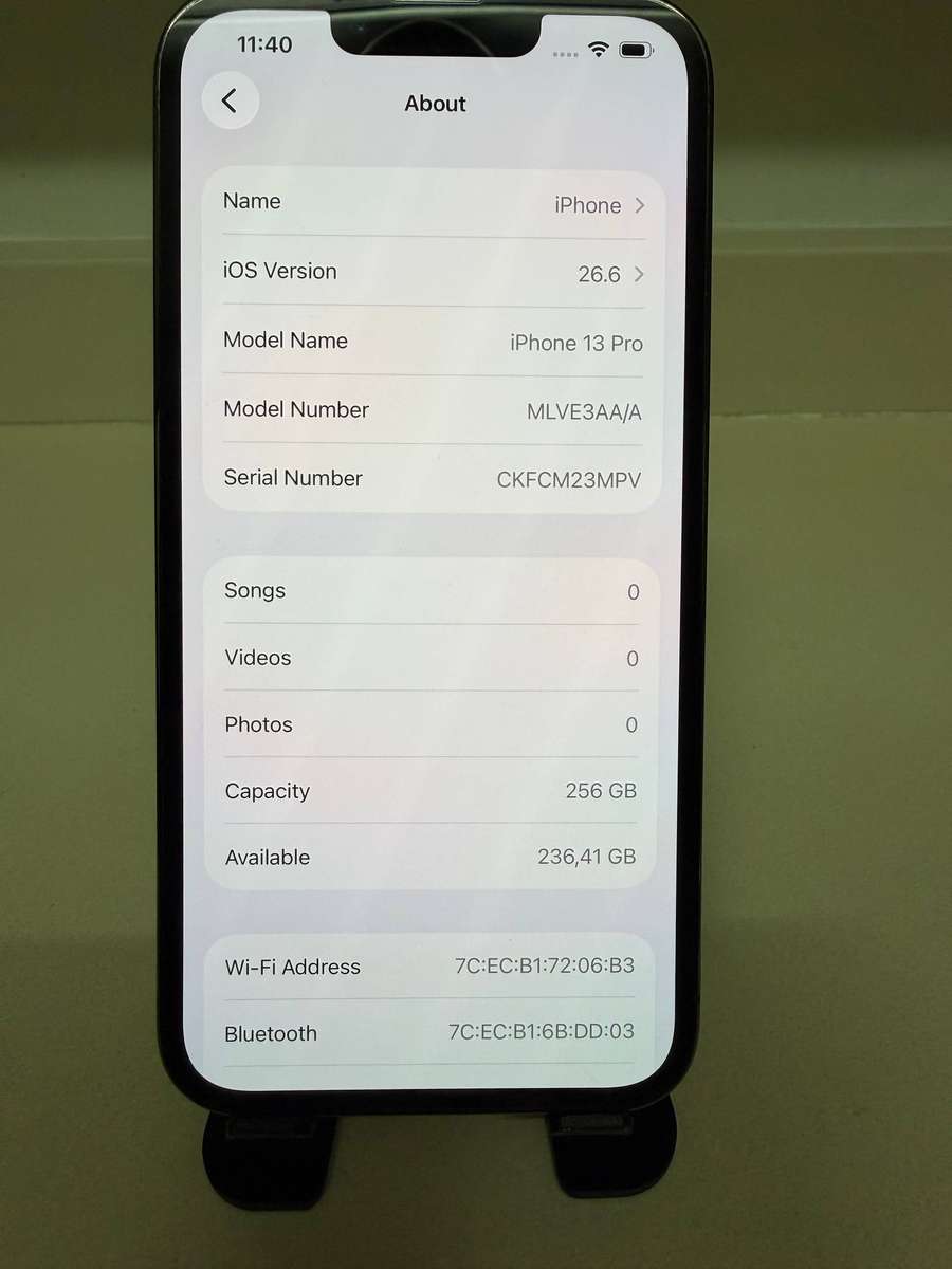 iPhone 13 Pro, 256G, Graphite, Model A2638