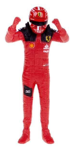 Burago 26809 Formula 1 F1 Ferrari SF 23 SF23 No 16 Le Clerc with figurine