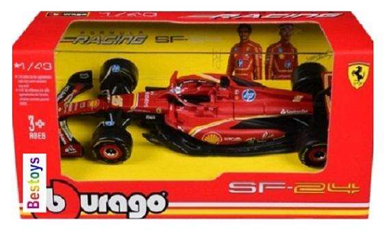 Burago 36844 Formula 1 F1 Ferrari SF 24 No 16 Le Clerc 2024 GP
