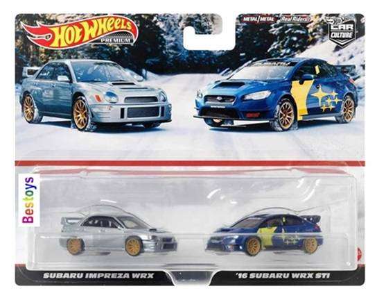 Hot Wheels Car Culture 2 pk Subaru WRX + Subaru WRX STi 2016