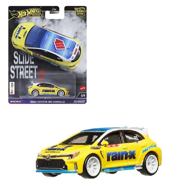 Hot Wheels Hotwheels Car Culture Slide Street 2 Toyota GR Corolla 2023 "Rain-X" 1/64 scale