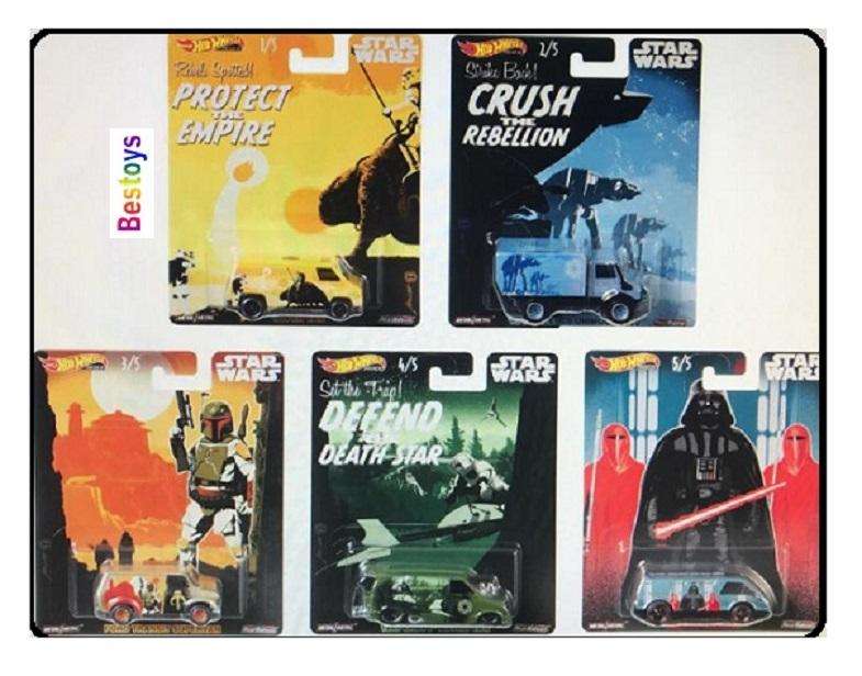 Hot Wheels Set Pop Culture Star Wars Movie Film TV Ford Chevy Unimog Super Van Astro Van XGW